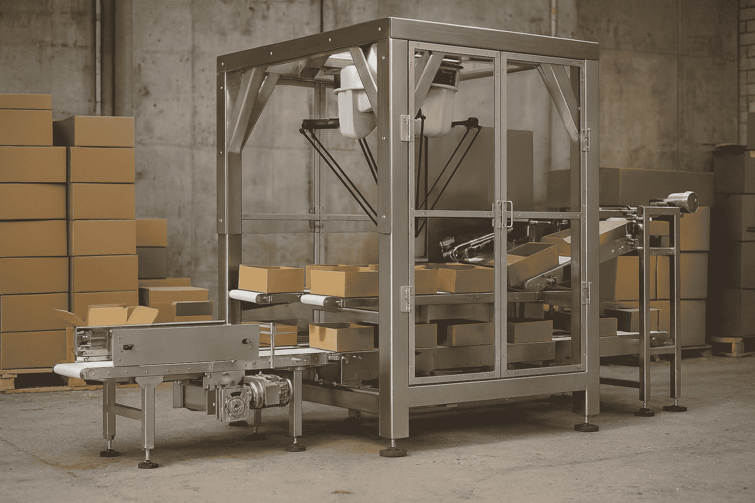 MEF Vertical Intermittent Motion Cartoner Machine